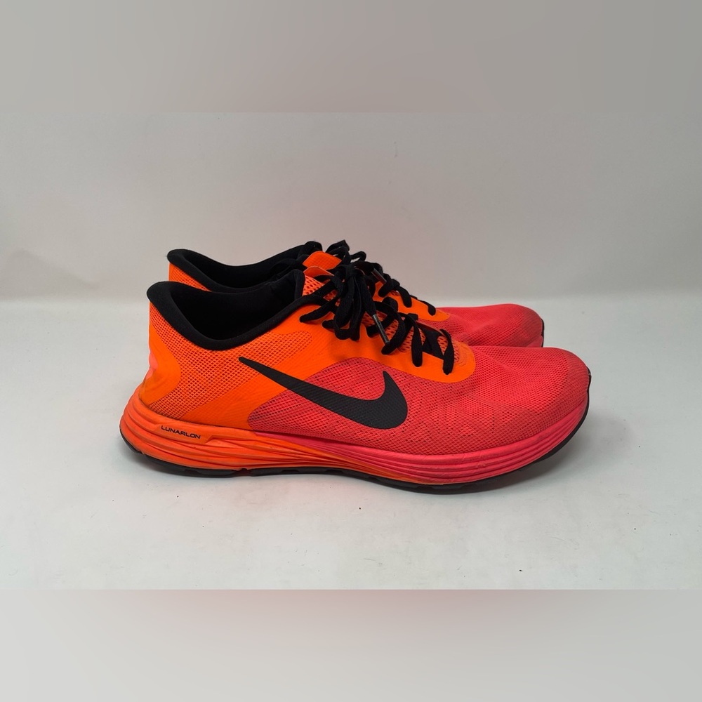 Nike Women Running Shoes Orange Black Size 9.5 - Picture 3 of 8